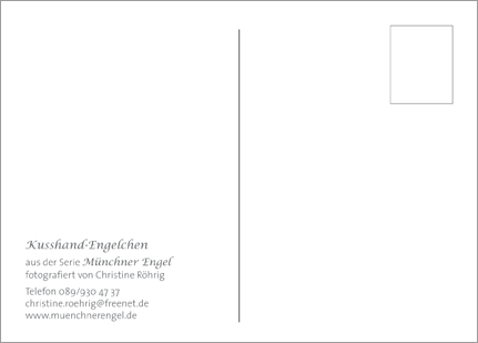 Kusshand-Engel Postkarte